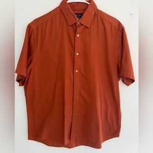 UNTUCKit Briscoe Orange Button Up Shirt Men Large Cotton Casual Short Sleeve
